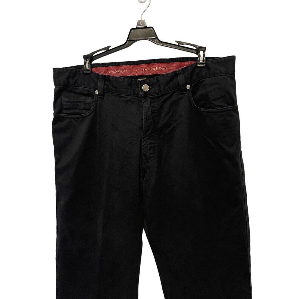 ERMENEGILDO ZEGNA Men's Pants 5 Pocket Style Navy Blue Italy Cotton Size 34 x 26